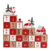 Calendario de adviento de Navidad con escalones de 31,5 cm