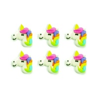 Figuras de azúcar de Unicornios multicolor - Decora - 6 unidades