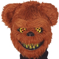 Máscara de oso terrorífico con pelo