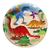 Platos de Dinosaurios de 23 cm - 6 unidades