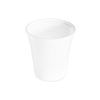 Vaso de 100 ml de plástico blanco - 100 unidades