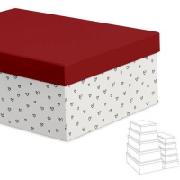 Caja rectangular con corazones - DCasa - 15 unidades