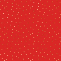 Papel de regalo rojo con estrellas doradas de 2,00 x 0,70 m - 1 unidad