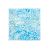 Servilletas de mosaico azul de 16,5 x 16,5 cm - 20 unidades