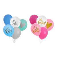 Globos de látex Oh Baby de 30 cm - 8 unidades