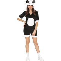 Disfraz de panda corto para mujer