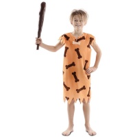 Disfraz de cavernícola naranja para niño