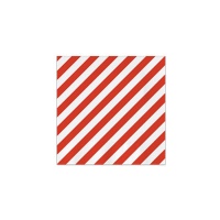 Servilletas a rayas rojas y blancas de 12,5 x 12,5 cm - Maxi Products - 30 unidades
