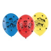 Globos de látex de la Patrulla Canina de 22,8 cm - Amscan - 6 unidades