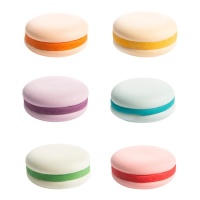 Figuras de azúcar de macarons de colores - Dekora - 72 unidades