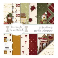 Kit de papeles scrapbooking de Decorando la Navidad - Artist decor - 6 hojas