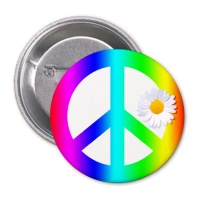 Chapa hippie con margarita multicolor