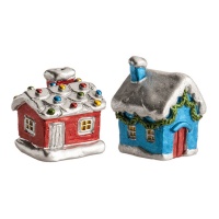 Figuras para roscón de casas de Navidad de 2,5 a 3,5 cm - Dekora - 50 unidades