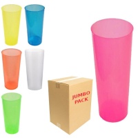 Vasos de 300 ml de plástico de colores de tubo - 420 unidades