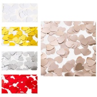 Confetti de corazones metalizados de colores de 14 gr