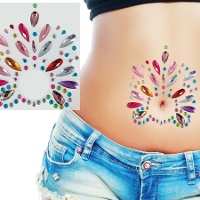 Joyas adhesivas para ombligo multicolor