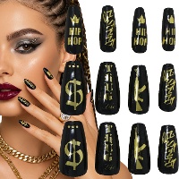 Uñas postizas de thug life - 12 unidades