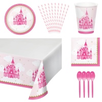 Pack para fiesta de princesas - 8 personas