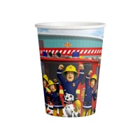 Vasos de Sam el bombero y sus amigos de 250 ml - 8 unidades