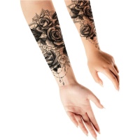 Tatuaje temporal de rosas