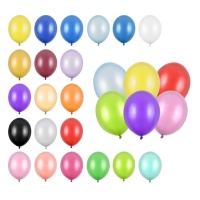 Globos de látex de 23 cm metalizados - PartyDeco - 100 unidades