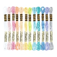 Hilo para bordar Mouliné Spécial Colores Pastel de 4 m - DMC - 12 unidades