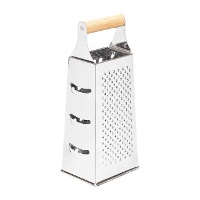 Rallador de acero multifuncional de mango de bambú de 25 cm