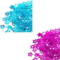 Confetti de estrellas huecas metalizadas de 20 gr