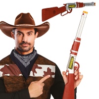 Rifle de vaquero plateado de 60 cm