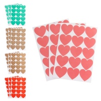 Pegatinas de formas de corazones lisos de 3 cm - 3 hojas