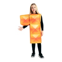 Disfraz de Tetris naranja infantil