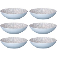 Plato de 20,5 cm grabado cuadros hondo - Vessia - 6 unidades