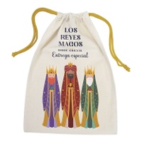 Bolsa regalo de 34 x 25 x 1 cm de Reyes Magos - 1 unidad