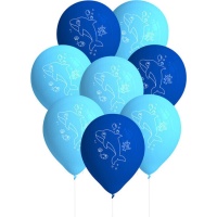 Globos de látex de Animales marinos - 8 unidades