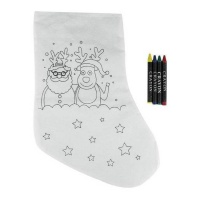Calcetín de Navidad para colorear - 1 unidad