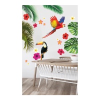 Pegatinas para pared de fiesta tropical - 70 x 80 cm