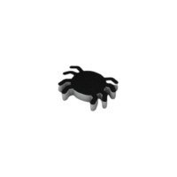 Figura de corcho araña negra de 10 x 7 x 4 cm