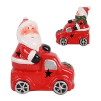 Figura de coche navideño con luz de 11,4 x 10,5 x 6,7 cm - 1 unidad