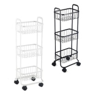 Carrito auxiliar de metal de 26 x 20 x 75 cm - DCasa