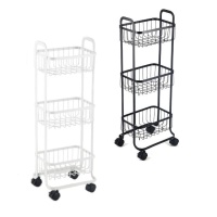 Carrito auxiliar de metal de 75 x 26 x 20 cm - 1 unidad