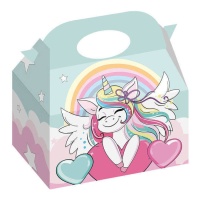 Cajas de cartón de unicornio amoroso - 12 unidades