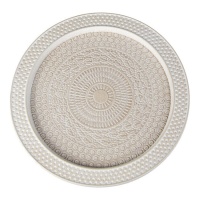 Bandeja decorativa de cenefa circular de 30 cm - DCasa