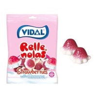 Fresas con nata rellenas de gelatina - Vidal - 90 gr