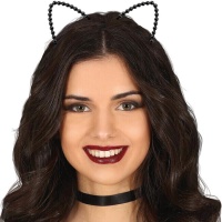 Diadema de gatita metálica