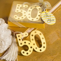 Marcapáginas de 50 aniversario con borla