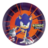 Platos de Sonic prime de 18 cm - 8 unidades