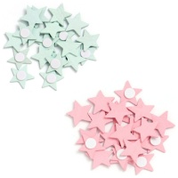 Figura de madera adhesiva de estrella de 2 cm - 20 unidades