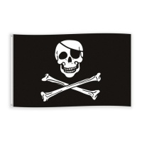Bandera de calavera Pirata de 90 x 150 cm