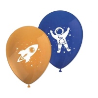 Globos de látex de Astronauta de 28 cm - 8 unidades