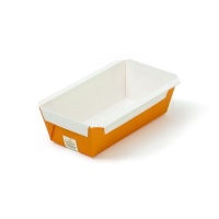 Moldes para pan naranja desechables de 15 x 6,5 x 5,3 cm - Decora - 5 unidades